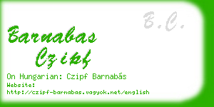 barnabas czipf business card